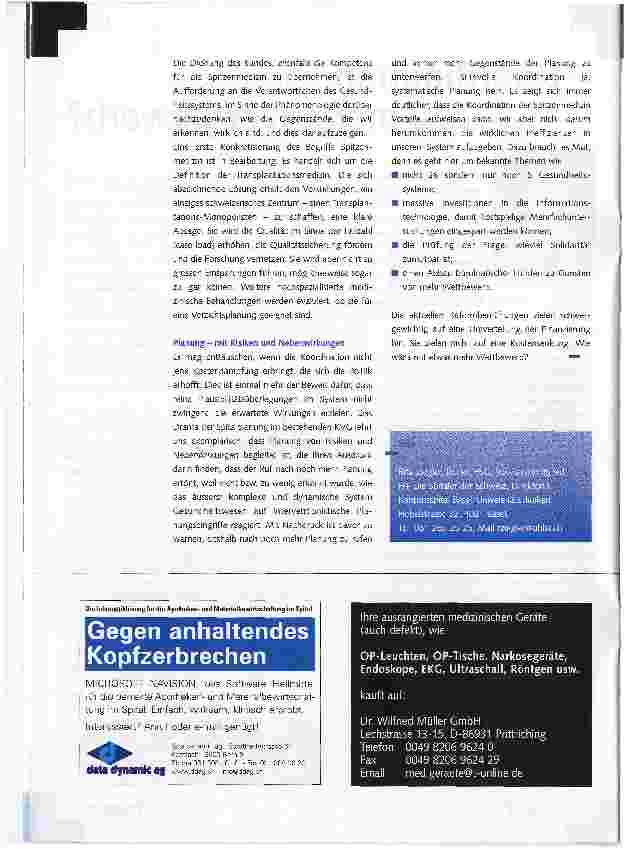 Vorschauseite 2: Koordination, Planung. .. - mit mehr Wettbewerb?