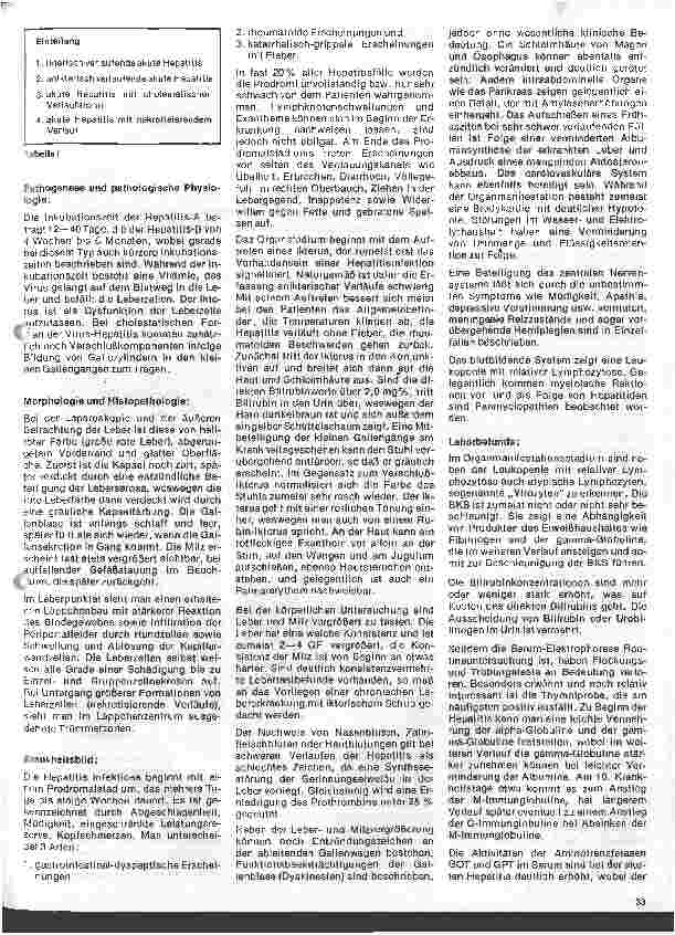 Vorschauseite 2: Lebererkrankungen 2. Folge: Hepatitis infektiosa (Virus Hepatitis)
