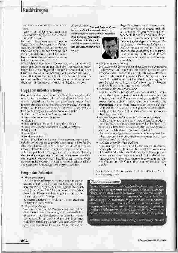 Vorschauseite 4: Tipps für den Einstieg in die selbstständige Pflege