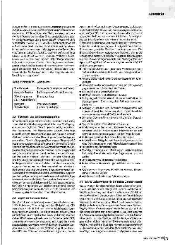 Vorschauseite 4: Mobilgeräte in der Medizin