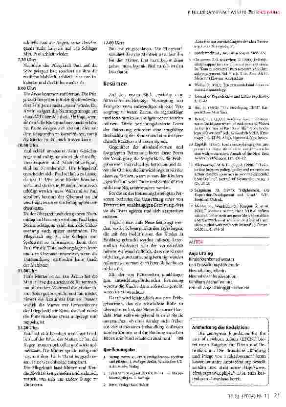 Vorschauseite 6: Entwicklungsfördernde, fütterzeitenunabhängige Betreuung von Frühgeborenen