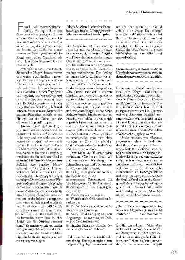 Vorschauseite 2: GEWALTFREI PFLEGEN?