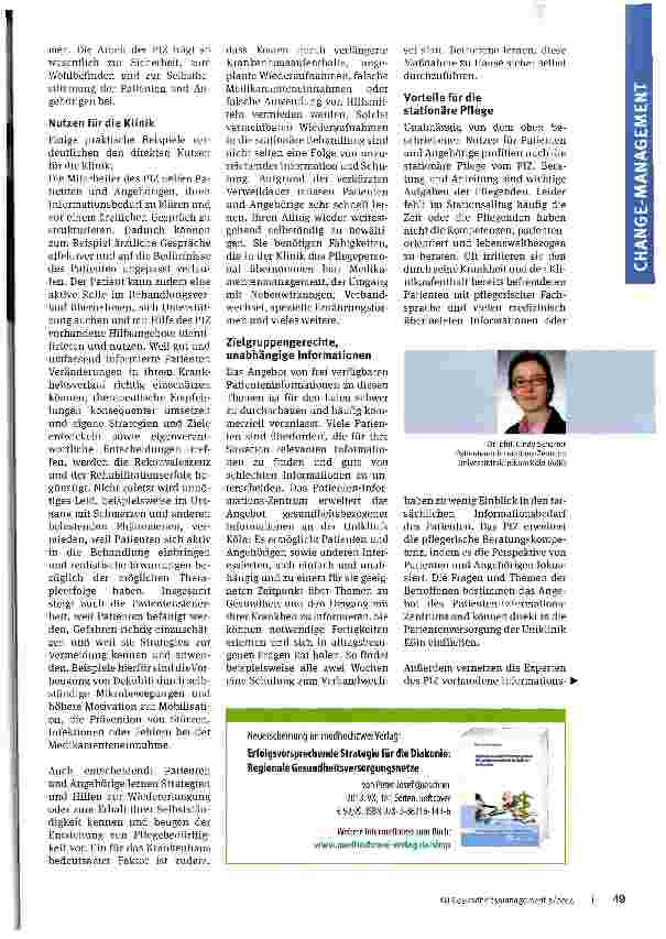 Vorschauseite 2: Gesundheitskompetenz stärkenPatienten-Informations-Zentrum in der Uniklinik Köln