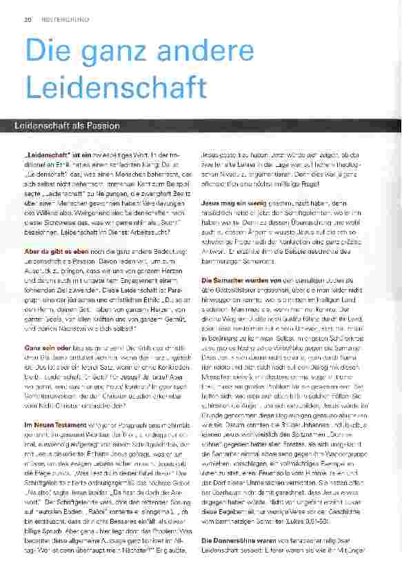 Vorschauseite 1: Die ganz andere Leidenschaft