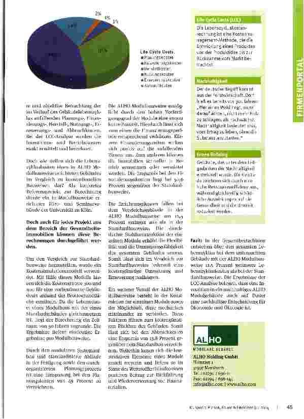 Vorschauseite 2: Life Cycle Costs (LCC):Nachhaltigkeit als wirtschaftlicher Erfolgsfaktor