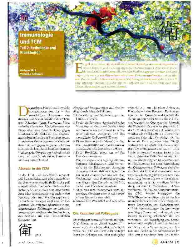 Vorschauseite 1: Immunologie und TCM Teil 2: Pathologie un Krankheiten