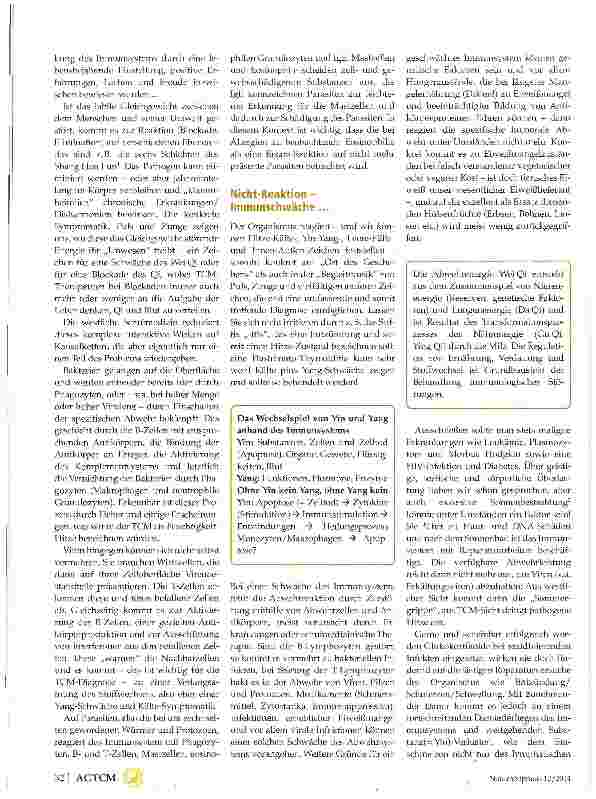 Vorschauseite 2: Immunologie und TCM Teil 2: Pathologie un Krankheiten