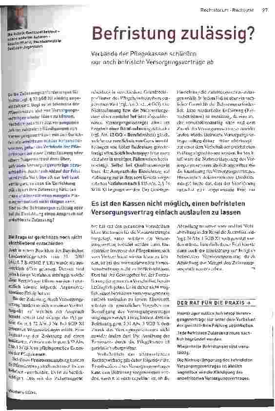 Vorschauseite 1: Befristung zulässig?