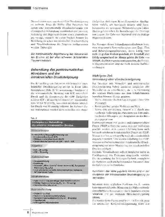 Vorschauseite 5: Überwachung und Behandlung von Patienten mitSchädel-Hirn-Trauma
