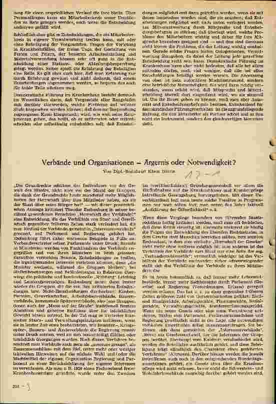 Vorschauseite 1: Verbände und Organisationen - Ärgernis oder Notwendigkeit