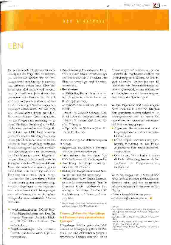 Vorschauseite 2: EBN: Ein Weg zur Sicherung der Pflegequalität Teil 1