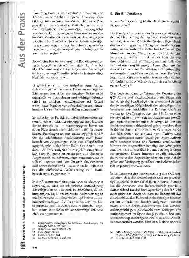 Vorschauseite 5: Rechtsfragen der Telefonnutzung in der Pflege