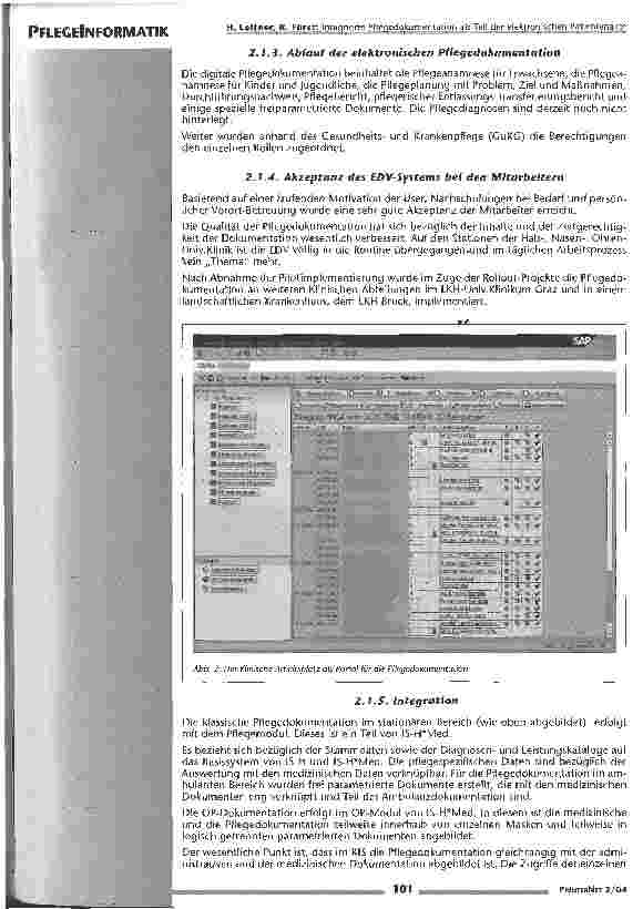 Vorschauseite 3: Integrierte Pflegedokumentation als Teil der elektronischen Patientenakte