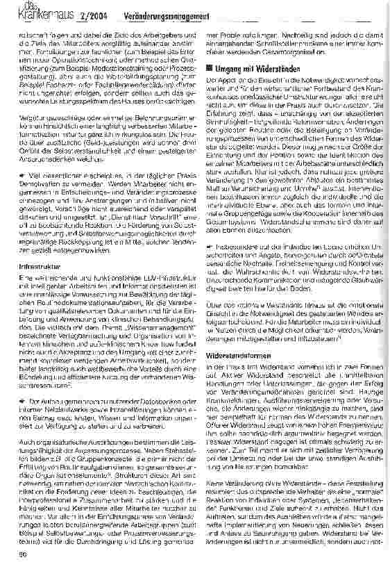 Vorschauseite 3: Veränderungsmanagement im DRG-Zeitalter Anpassungsprozesse müssen integrativ bewältigt werden
