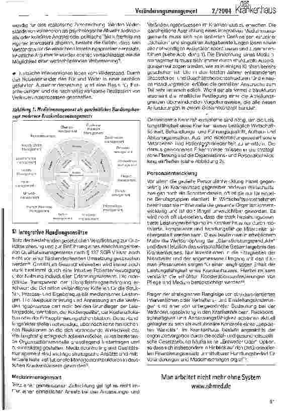Vorschauseite 4: Veränderungsmanagement im DRG-Zeitalter Anpassungsprozesse müssen integrativ bewältigt werden