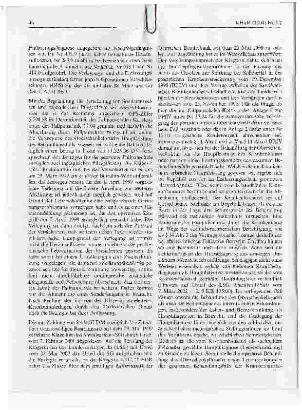 Vorschauseite 2: Zur Vergütung für eine KrankenhausbehandlungBundessozialgericht Urteil vom 24. September 2003 - B 8 KN 2/02 KR R