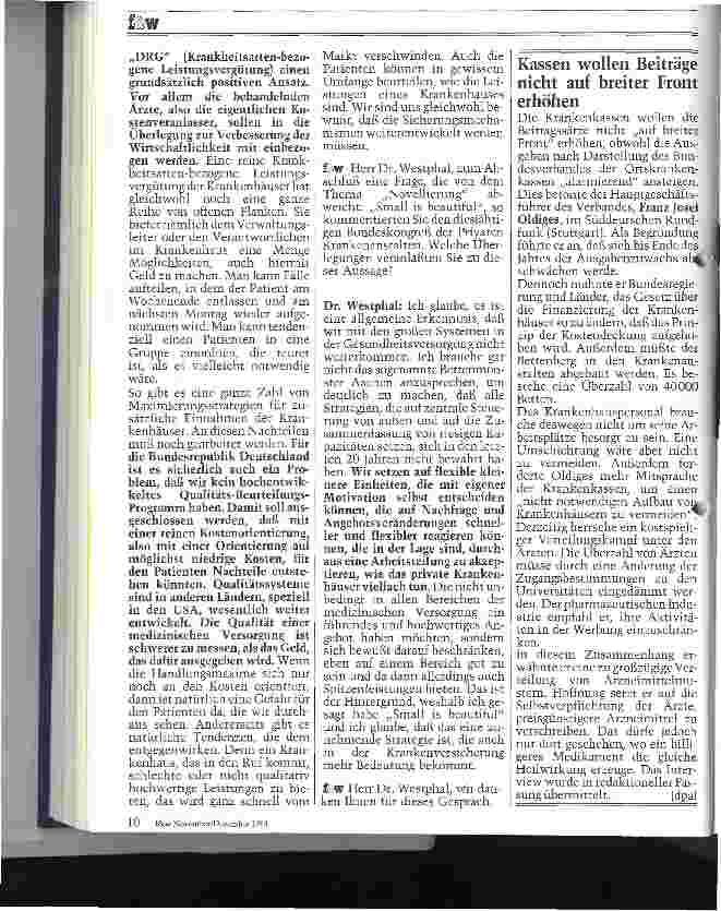 Vorschauseite 4: Das aktuelle Interview zur Reform der Krankenhausfinanzierung