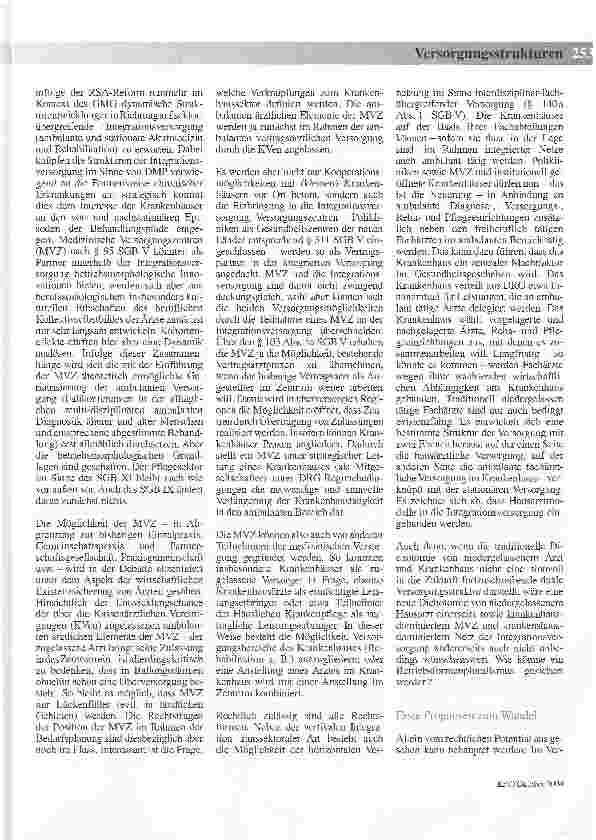 Vorschauseite 3: Neue Vertragsstrukturen:. Beitrag zu einer effizienten Medizinkultur