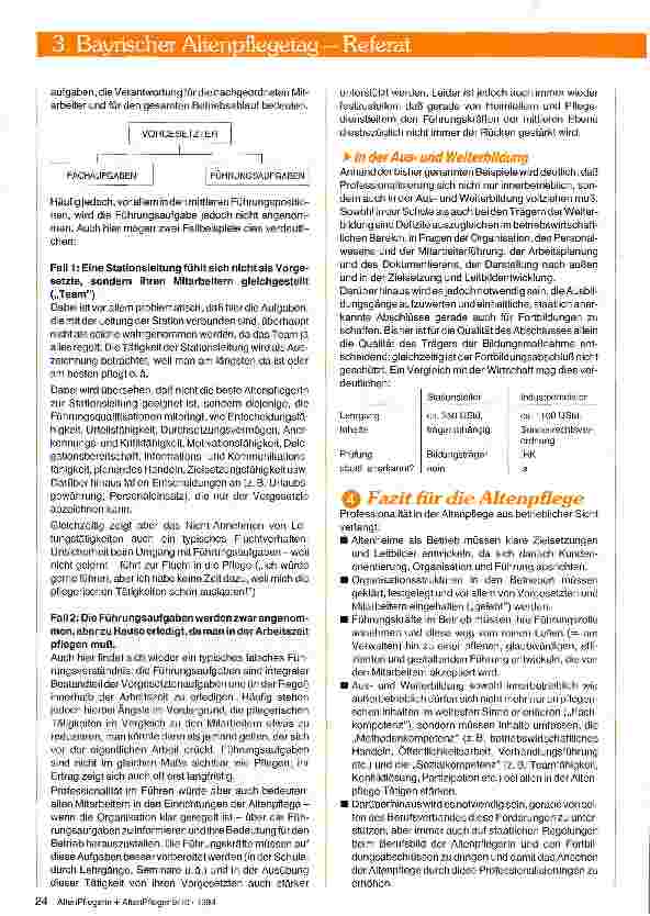 Vorschauseite 3: PROFESSIONALITÄT IN LEITUNG UND ORGANISATION DER ALTENPFLEGEPflegemanagement in der stationären und ambulanten Altenpflege —auch unter wirtschaftlichen Gesichtspunkten