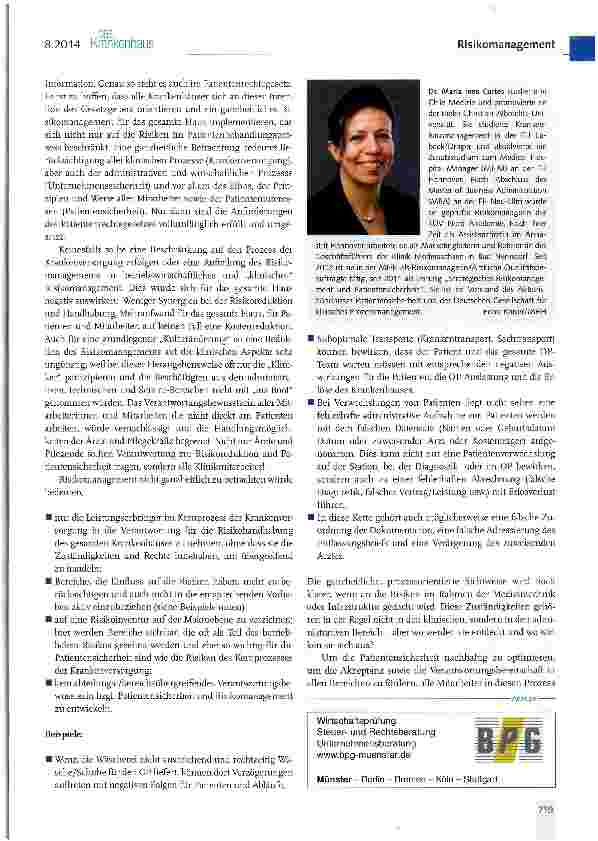 Vorschauseite 2: Risikomanagement und Fehler-meldesysteme ganzheitlich gestalten und betreiben!