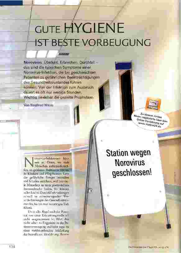 Vorschauseite 1: GUTE HYGIENE IST BESTE VORBEUGUNG
