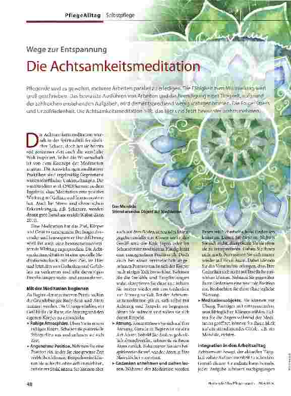 Vorschauseite 1: Die Achtsamkeitsmeditation