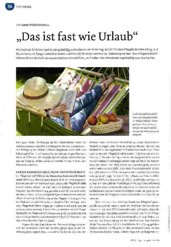Vorschauseite 1: Das ist fast wie Urlaub