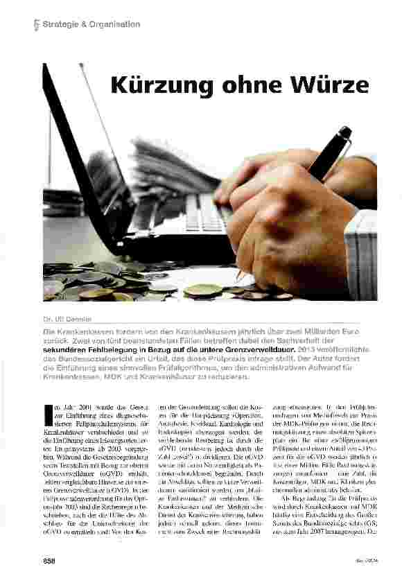 Vorschauseite 1: Kürzung ohne Würze