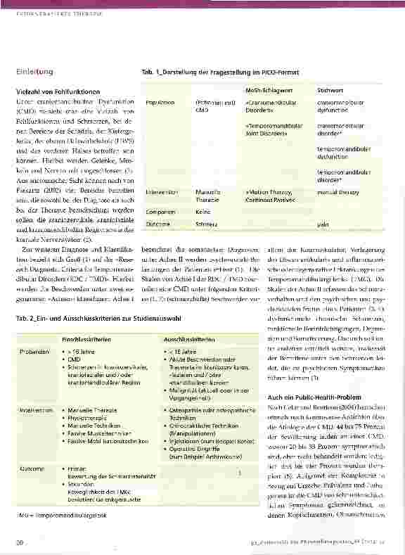 Vorschauseite 2: Wirkung von Manueller Therapie bei craniomandibulärer Dysfunktion