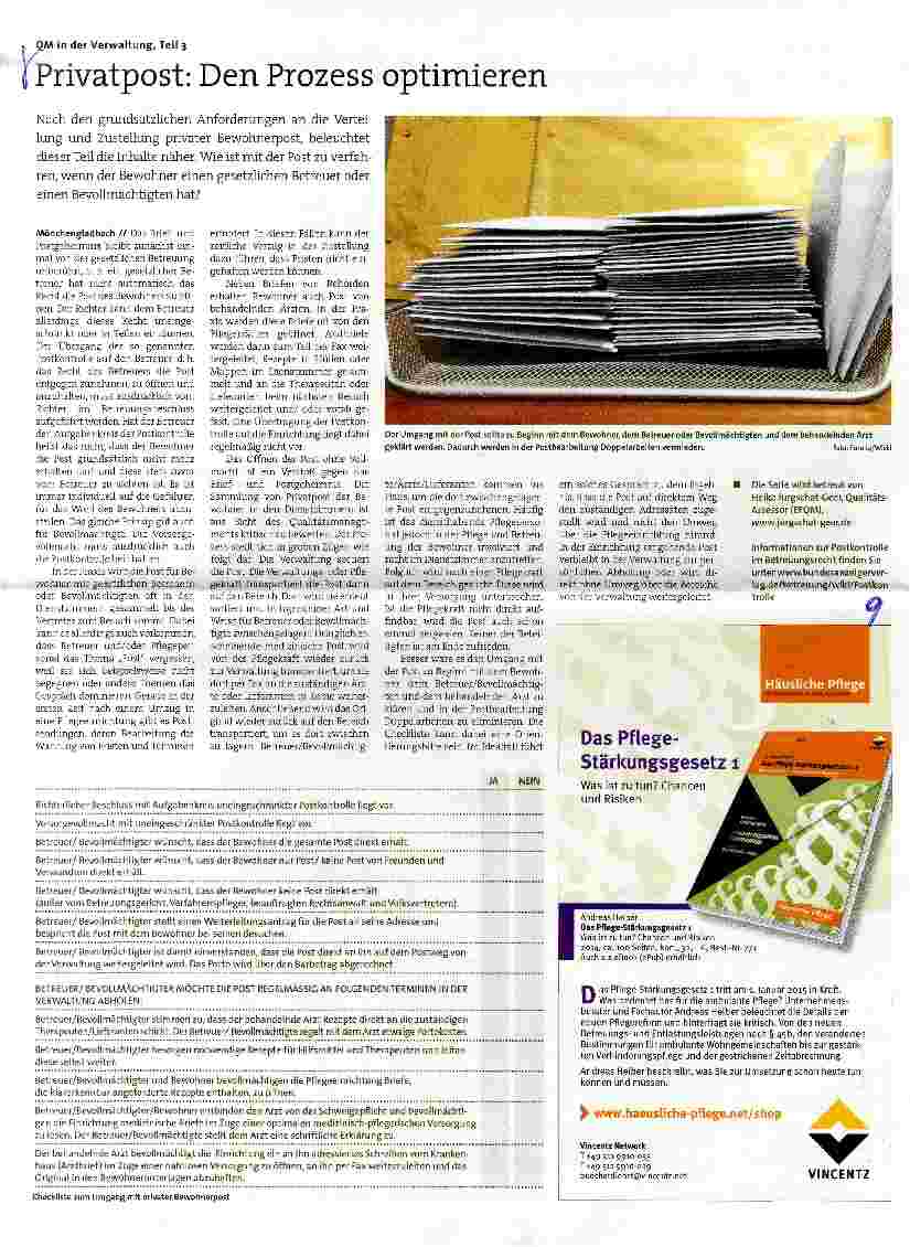 Vorschauseite 1: QM in der Verwaltung, Teil 3 Privatpost: Den Prozess optimieren