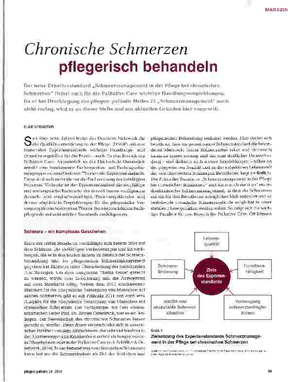 Vorschauseite 1: Chronische Schmerzen pflegerisch behandeln