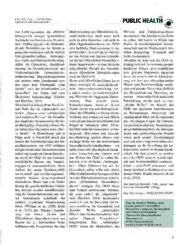 Vorschauseite 2: OGD: Dienst an der Öffentlichen Gesundheit