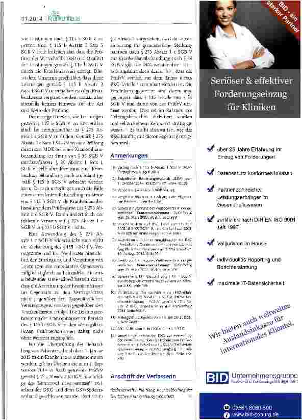 Vorschauseite 3: MDK-Prüfung bei ambulanten Operationen gemäß § 115 b SGB V?
