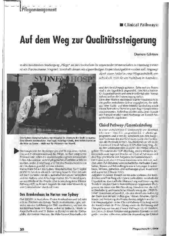 Vorschauseite 1: Auf dem Weg zur Qualitätssteigerung