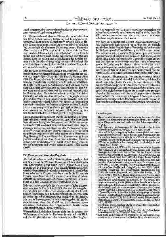 Vorschauseite 6: Die PID und das Verbot der Behindertendiskriminierung