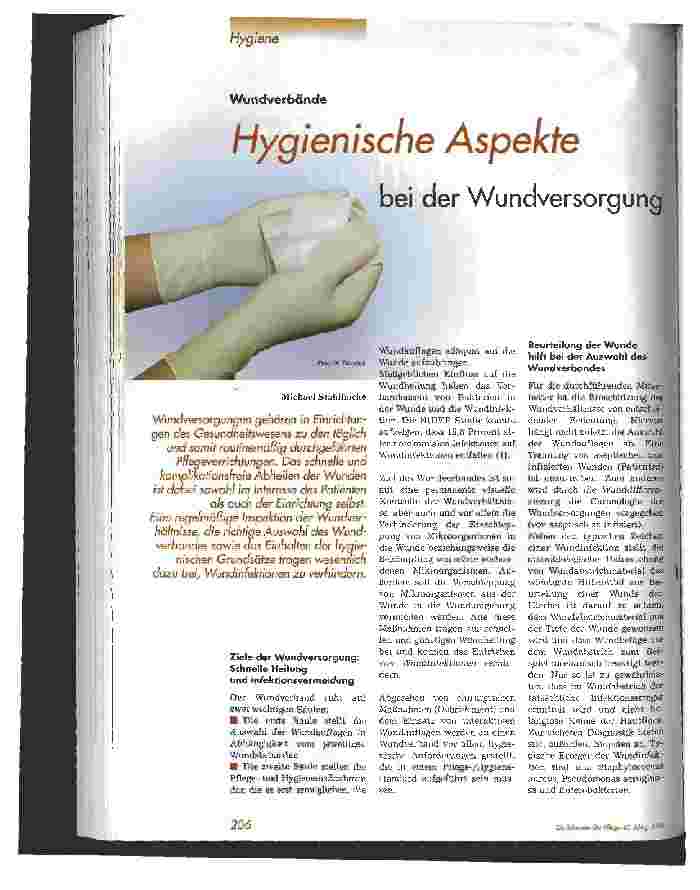 Vorschauseite 1: Hygienische Aspekte bei der Wundversorgung