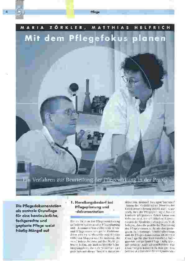 Vorschauseite 1: Mit dem Pflegefokus planen