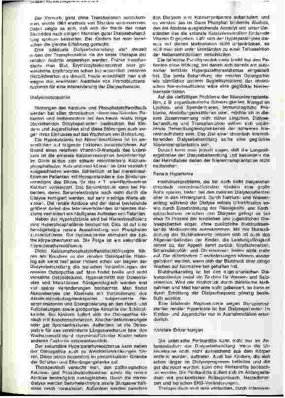 Vorschauseite 5: Dialysebehandlung im Kindesalter