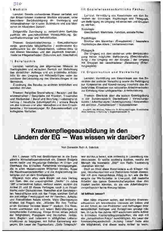 Vorschauseite 1: Krankenpflegeausbildung in den Ländern der EG - Was wissen wir darüber?