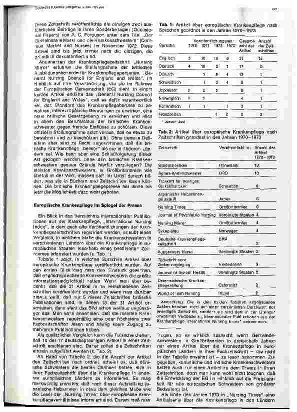 Vorschauseite 2: Krankenpflegeausbildung in den Ländern der EG - Was wissen wir darüber?