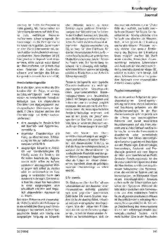 Vorschauseite 2: Psychosomatik rheumatischer Erkrankungen