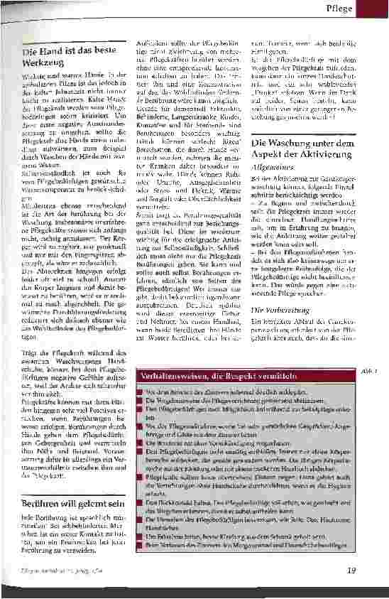 Vorschauseite 2: Die Ganzkörperwaschung Aktivierung als Voraussetzung für die Selbstständigkeit