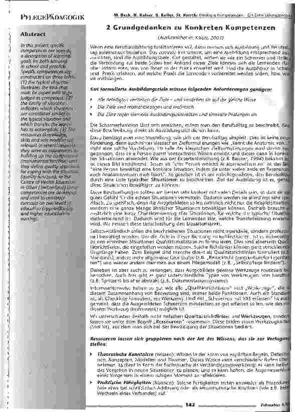 Vorschauseite 2: Konkrete Kompetenzen - Ein Entwicklungsprojekt Bericht zum Workshop Lernwelten 2003