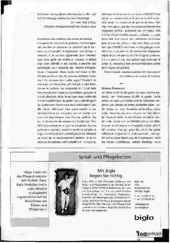 Vorschauseite 2: TARMED in den Arztpraxen