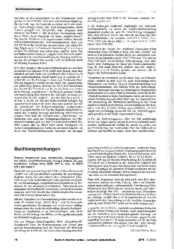 Vorschauseite 4: Protokoll und Niederschriftoder: Von den Mühen der Tarifauslegung