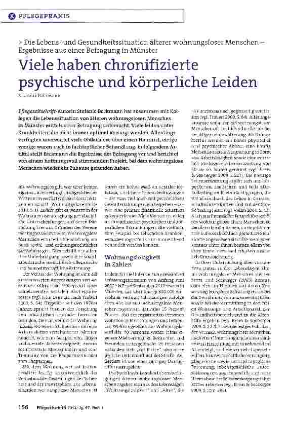 Vorschauseite 1: Viele haben chronifizierte psychische und körperliche Leiden