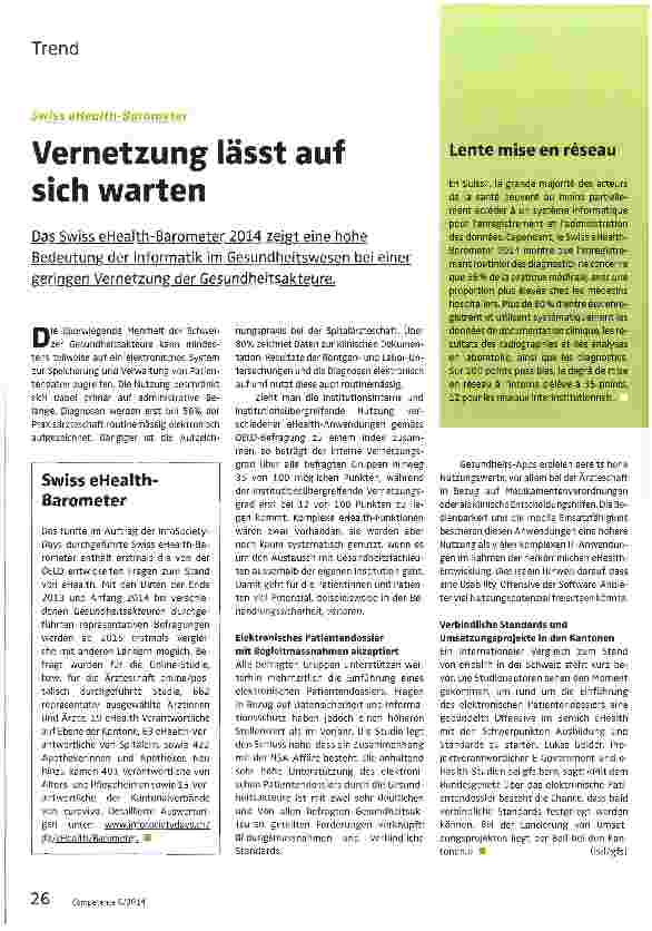 Vorschauseite 1: Vernetzung lässt auf sich warten
