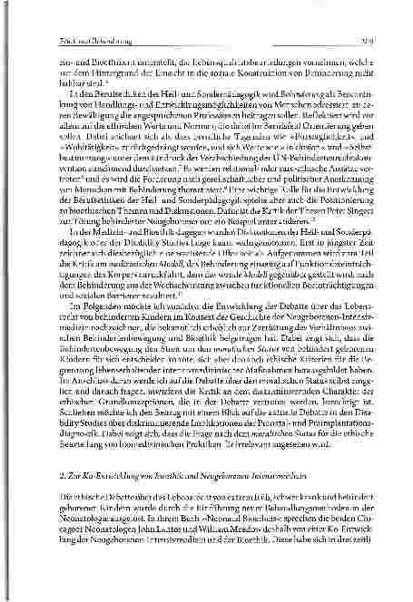 Vorschauseite 3: Ethik und Behinderung
