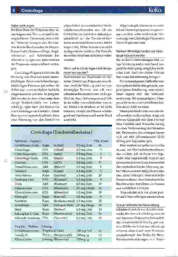 Vorschauseite 3: Cimicifuga racemosa