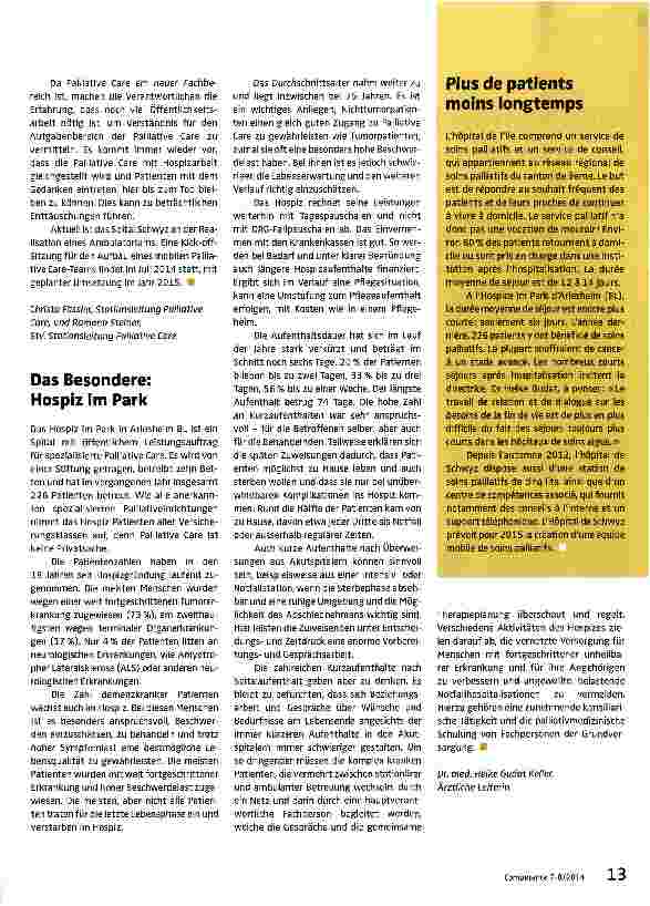 Vorschauseite 2: Die Patientenzahl nimmt zu, die Aufenthaltsdauer ab